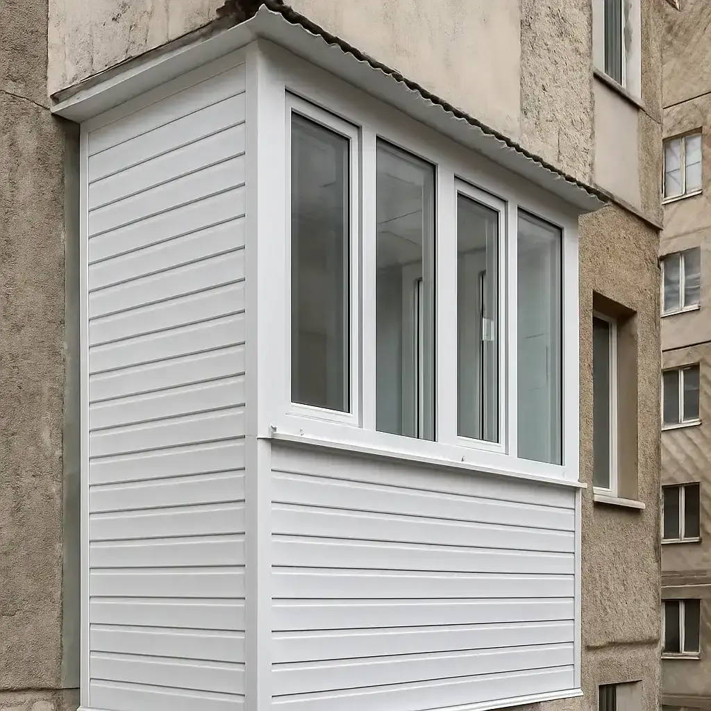 Обшивка и отделка балкона снаружи в Киеве | Цена от Стандарт Окна 3